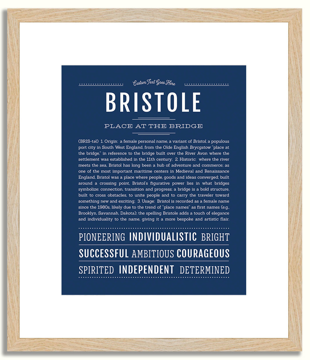 Bristole | Name Art Print