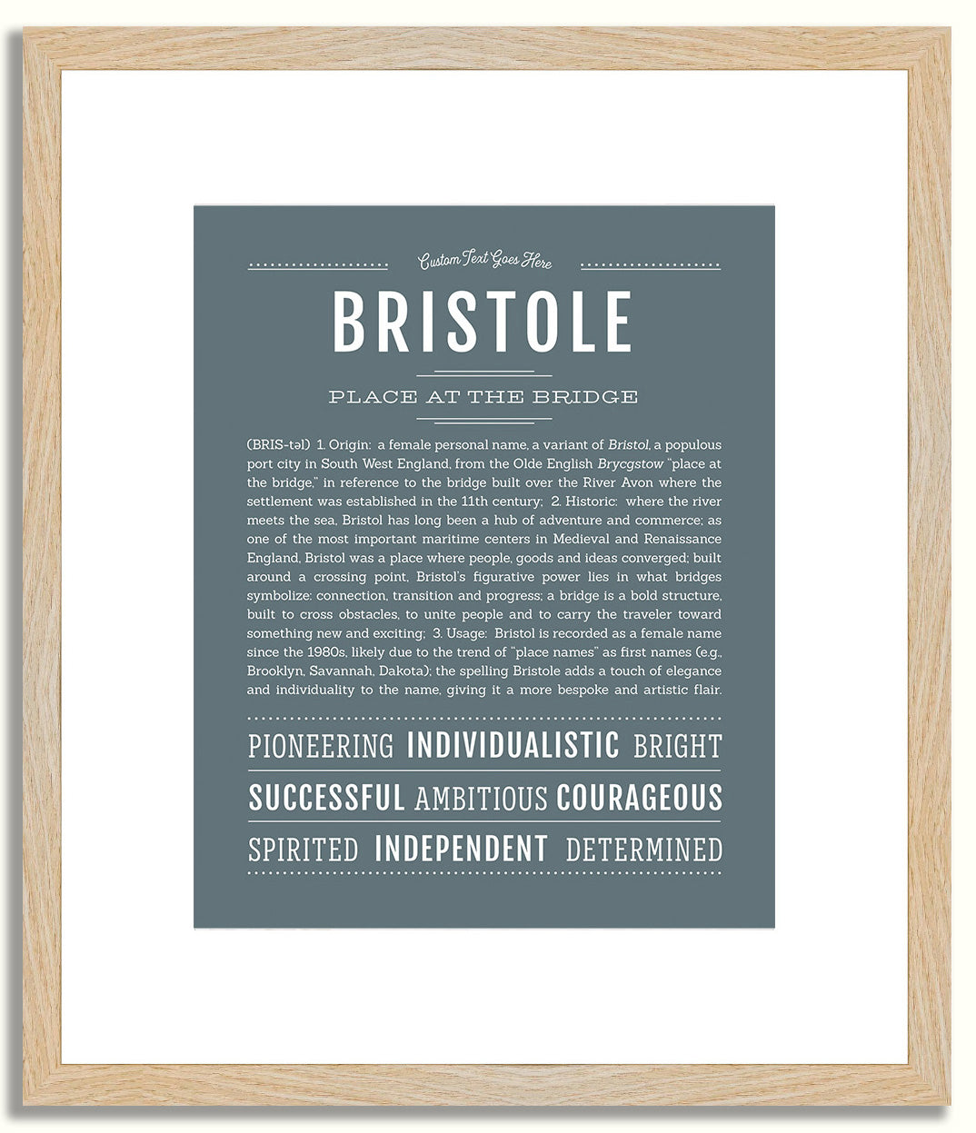 Bristole | Name Art Print