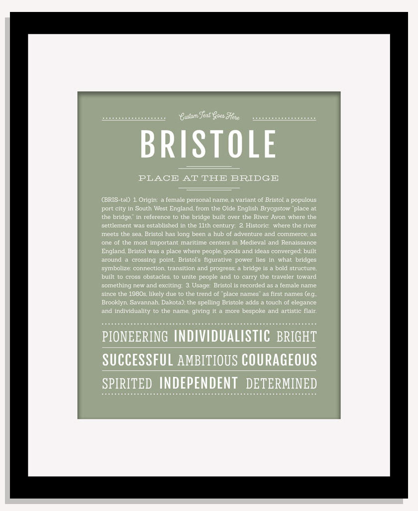 Bristole | Name Art Print