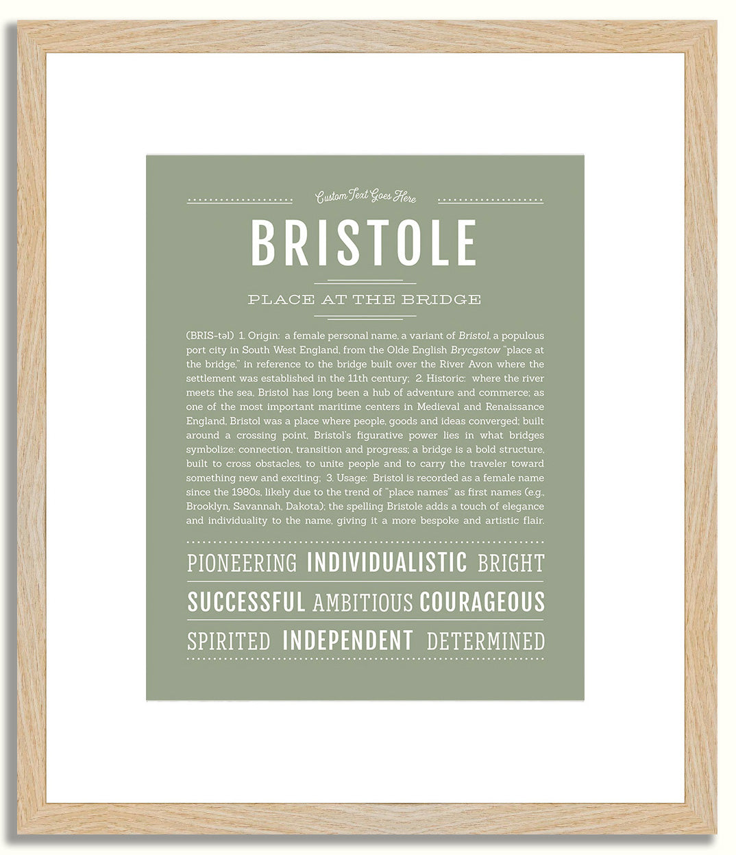 Bristole | Name Art Print