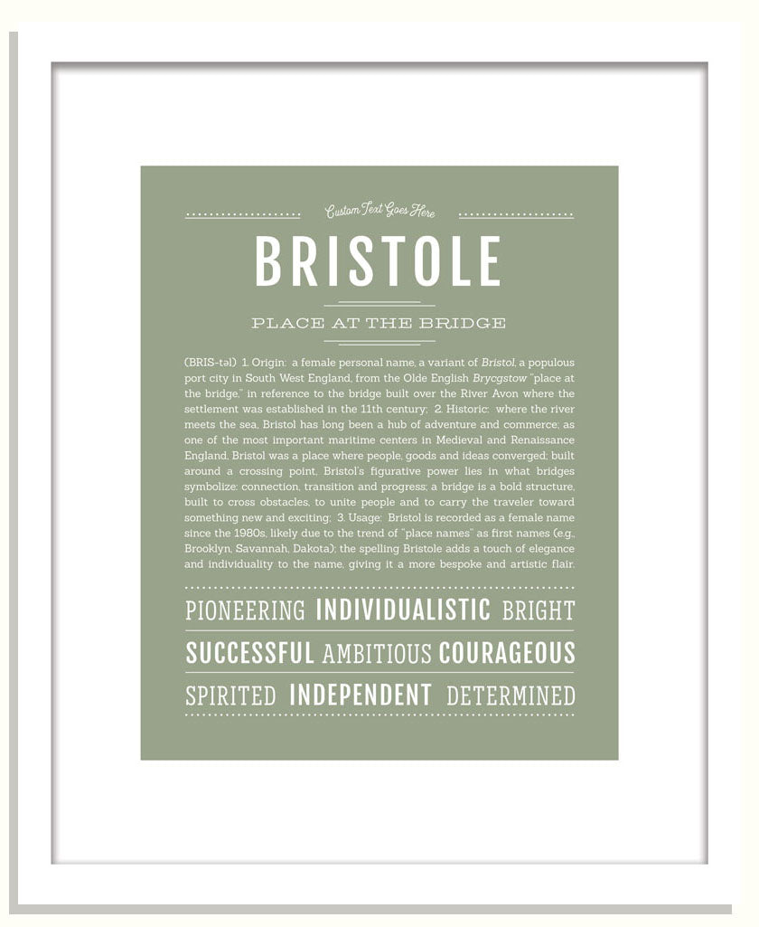 Bristole | Name Art Print