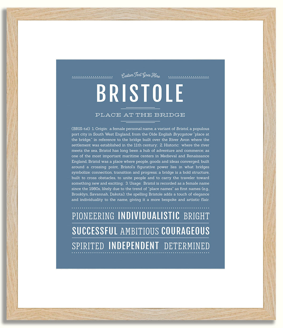 Bristole | Name Art Print