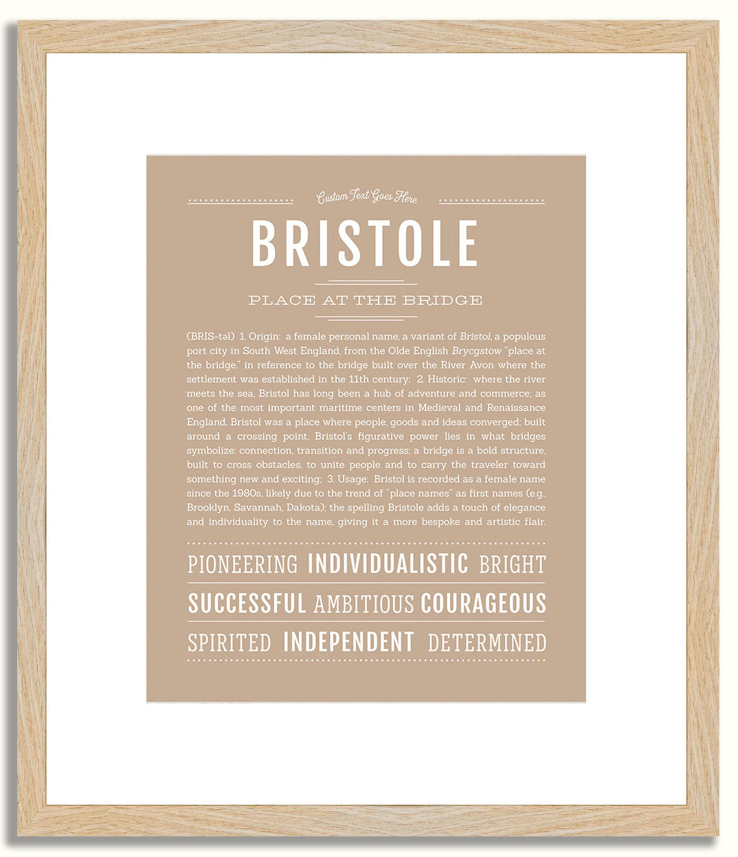 Bristole | Name Art Print