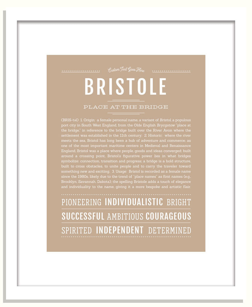 Bristole | Name Art Print