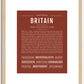 Britain (female) | Name Art Print