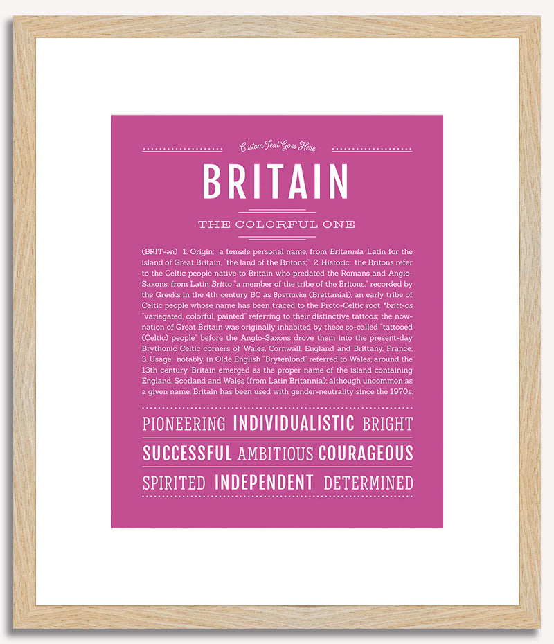 Britain (male) | Name Art Print