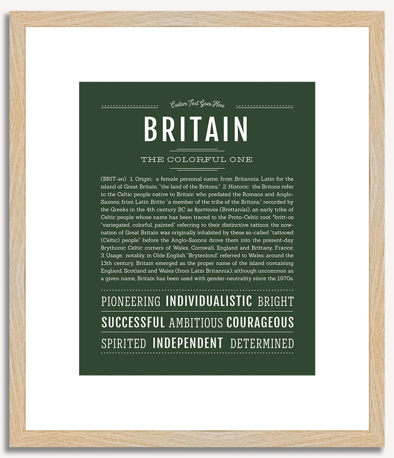 Britain (male) | Name Art Print