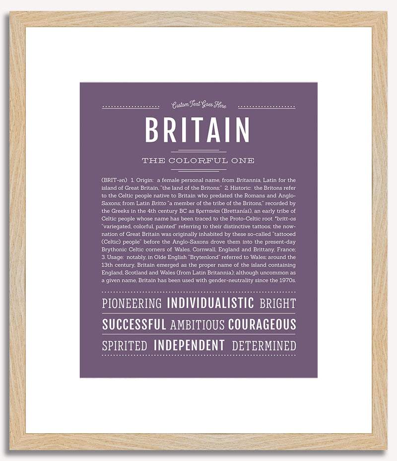 Britain (male) | Name Art Print