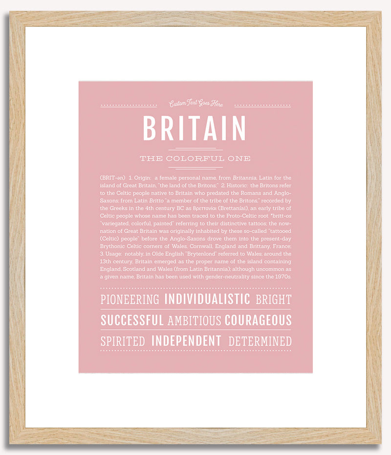 Britain (female) | Name Art Print