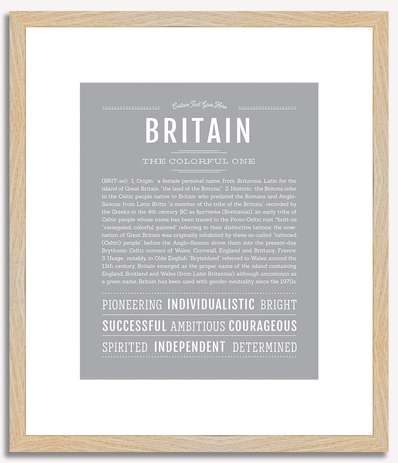 Britain (female) | Name Art Print