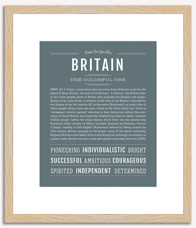 Britain (male) | Name Art Print