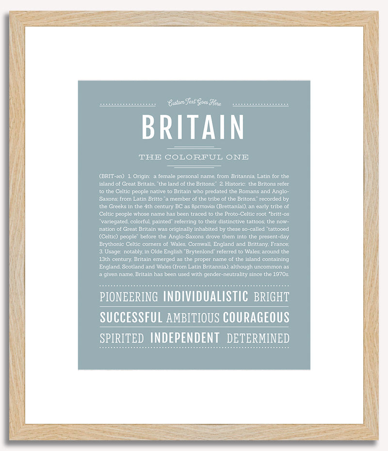 Britain (female) | Name Art Print