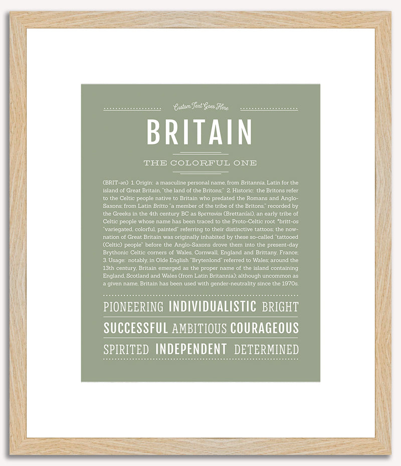 Britain (male) | Name Art Print