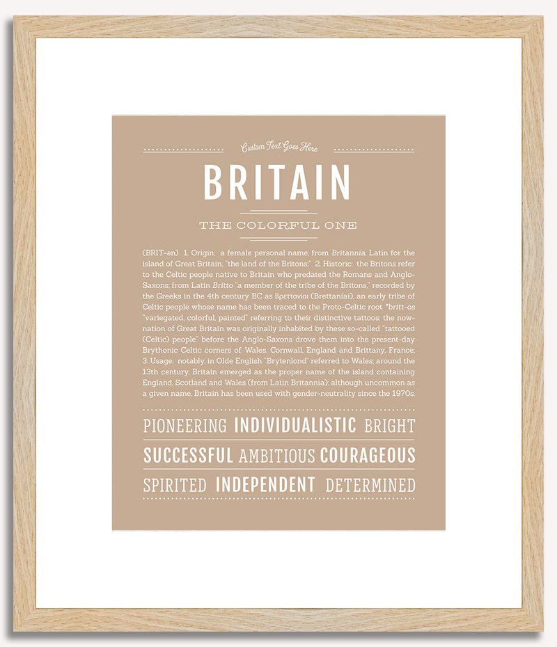 Britain (female) | Name Art Print