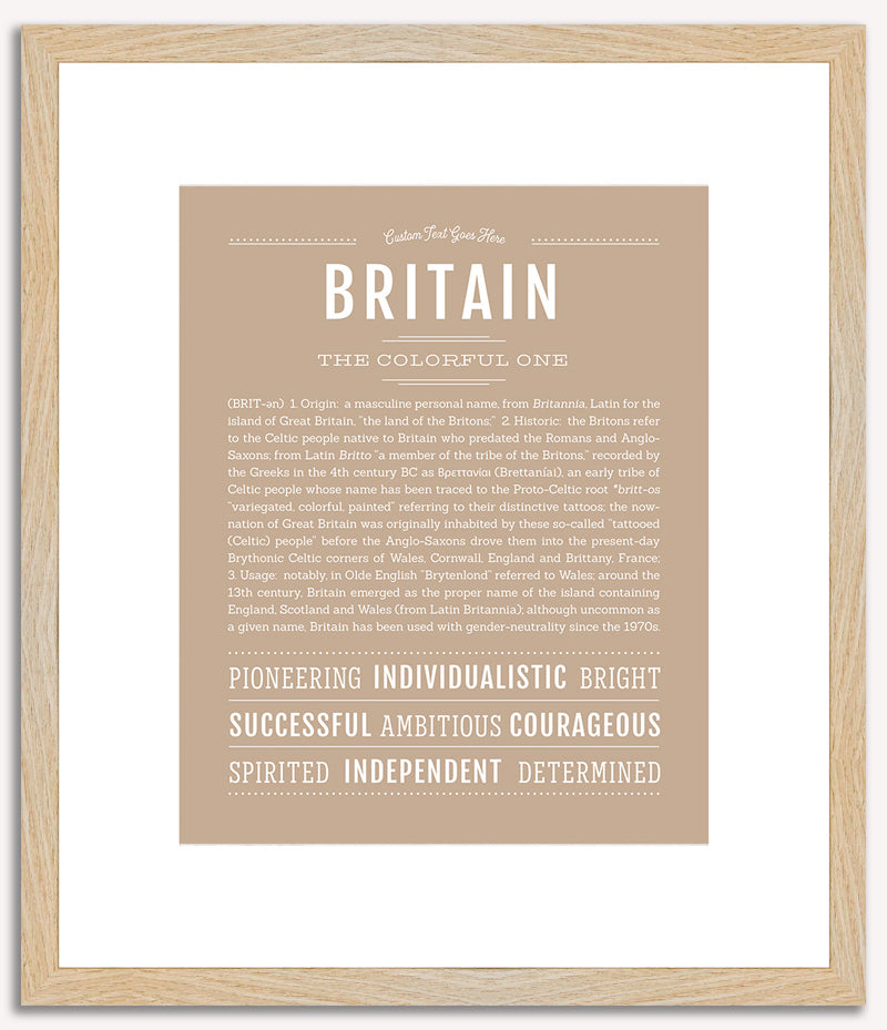 Britain (male) | Name Art Print