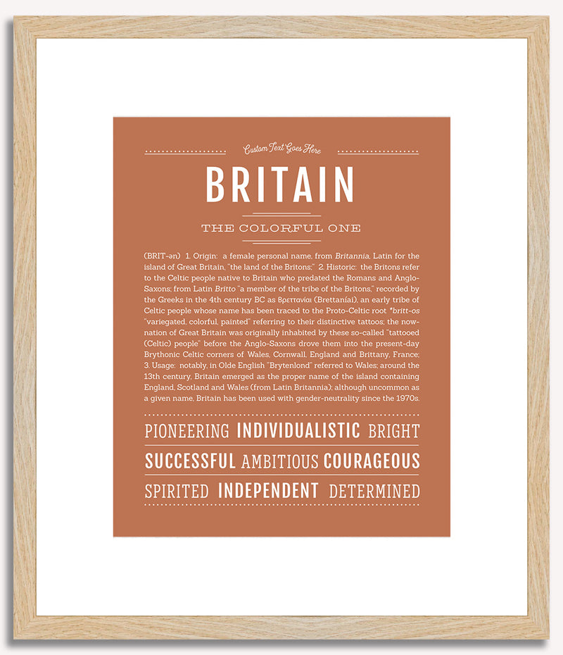 Britain (male) | Name Art Print