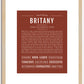 Britany | Name Art Print