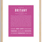 Britany | Name Art Print