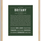 Britany | Name Art Print