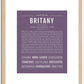 Britany | Name Art Print