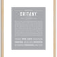 Britany | Name Art Print