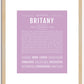 Britany | Name Art Print