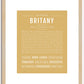 Britany | Name Art Print