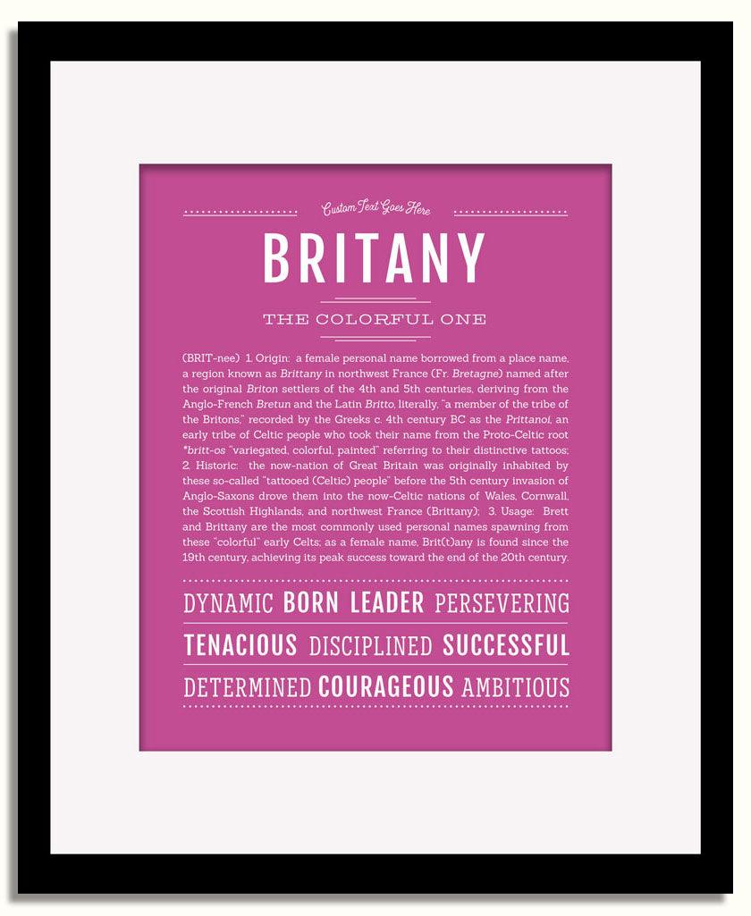 Frame Options | Dark Pink | Black Frame, Matted