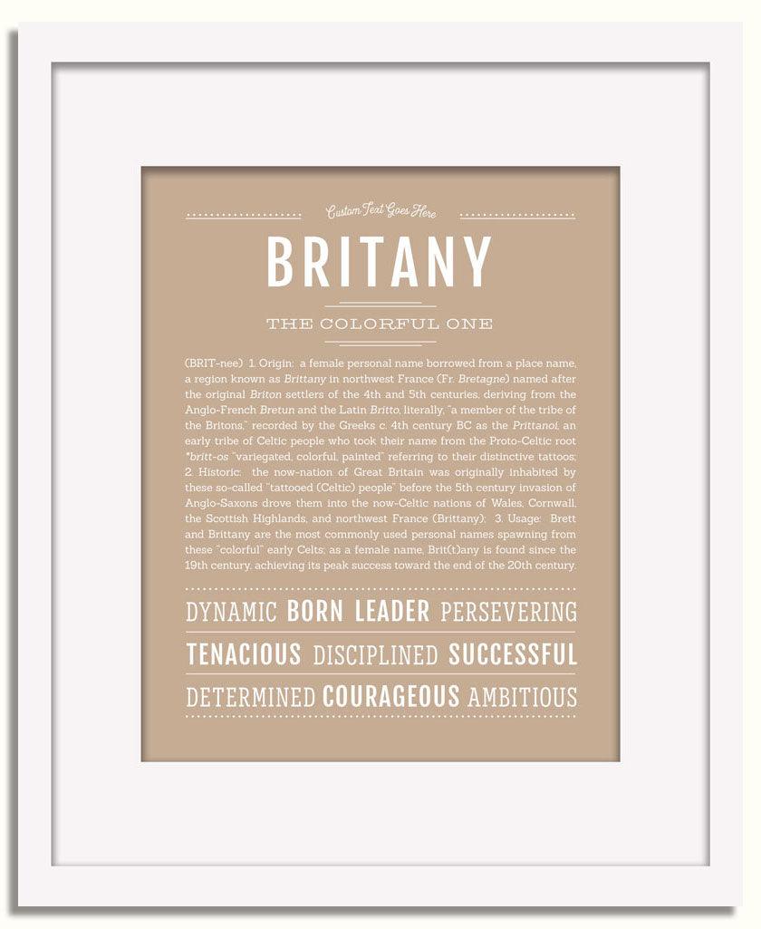 Frame Options | Tan | White Frame, Matted