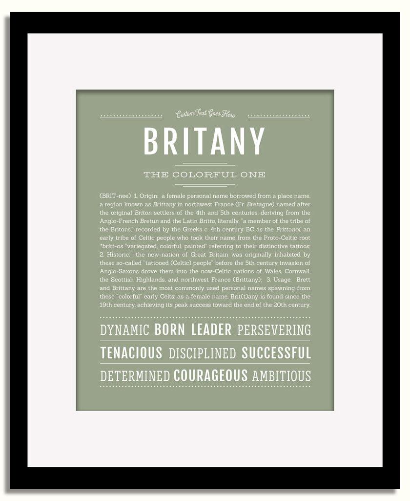 Frame Options | Sage | Black Frame, Matted