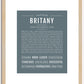 Britany | Name Art Print