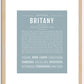 Britany | Name Art Print