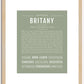 Britany | Name Art Print