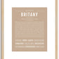 Britany | Name Art Print