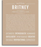 Britney | Name Art Print – Name Stories