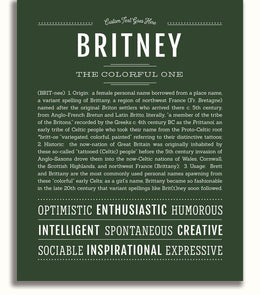 Britney | Name Art Print – Name Stories