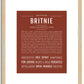 Britnie | Name Art Print