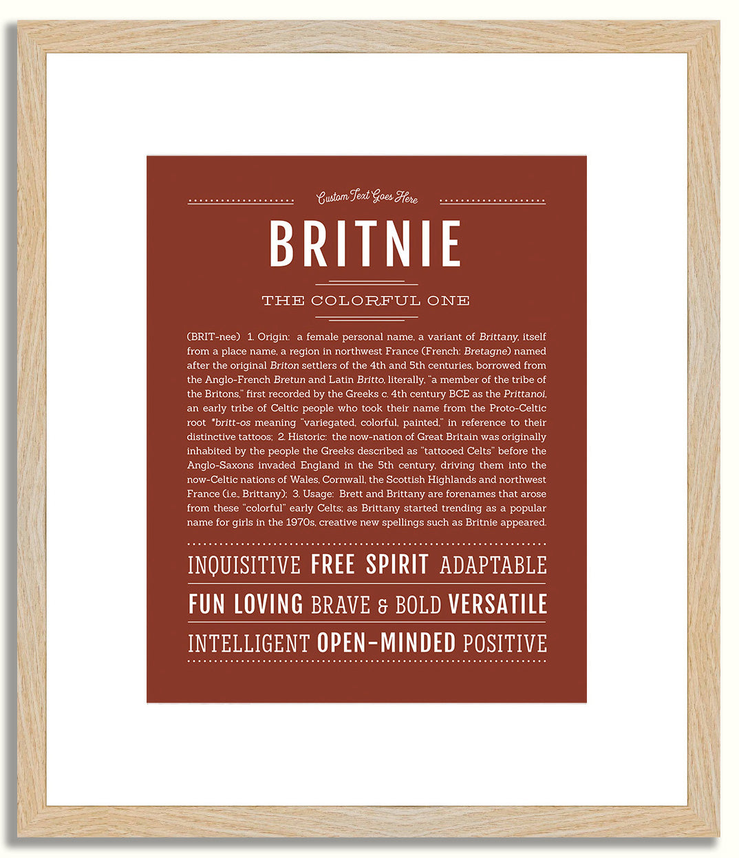 Britnie | Name Art Print