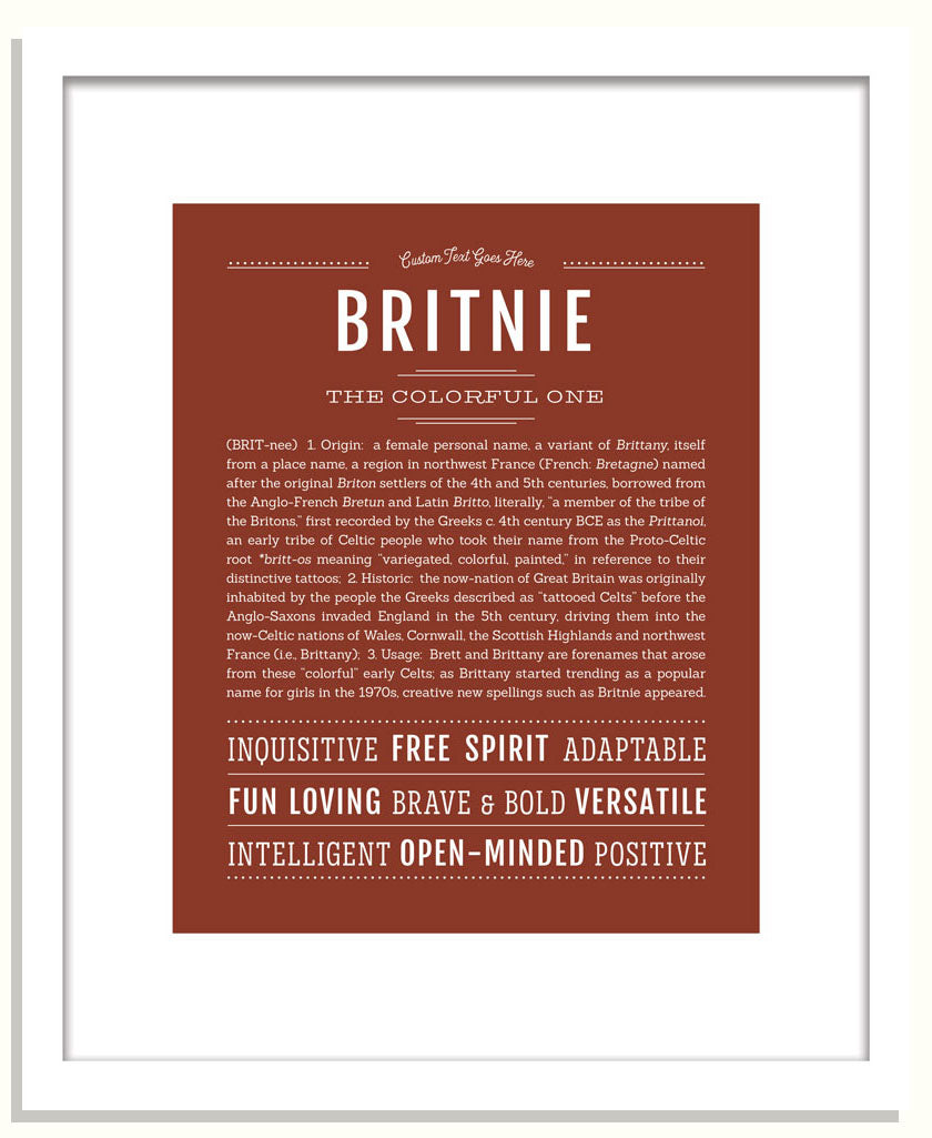Britnie | Name Art Print
