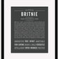 Britnie | Name Art Print