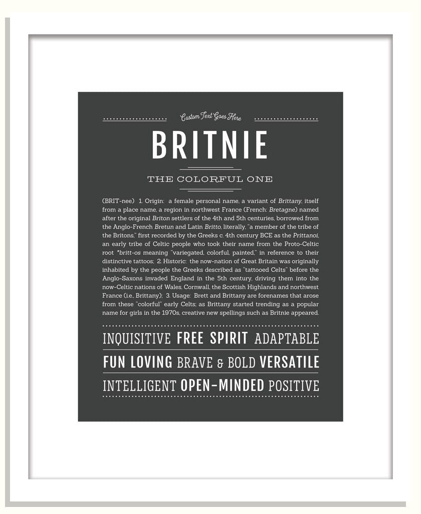 Britnie | Name Art Print