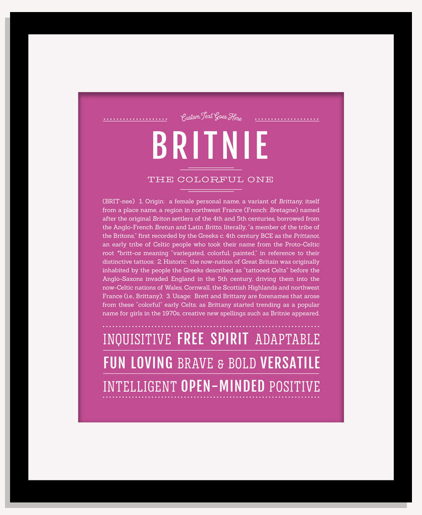 Britnie | Name Art Print