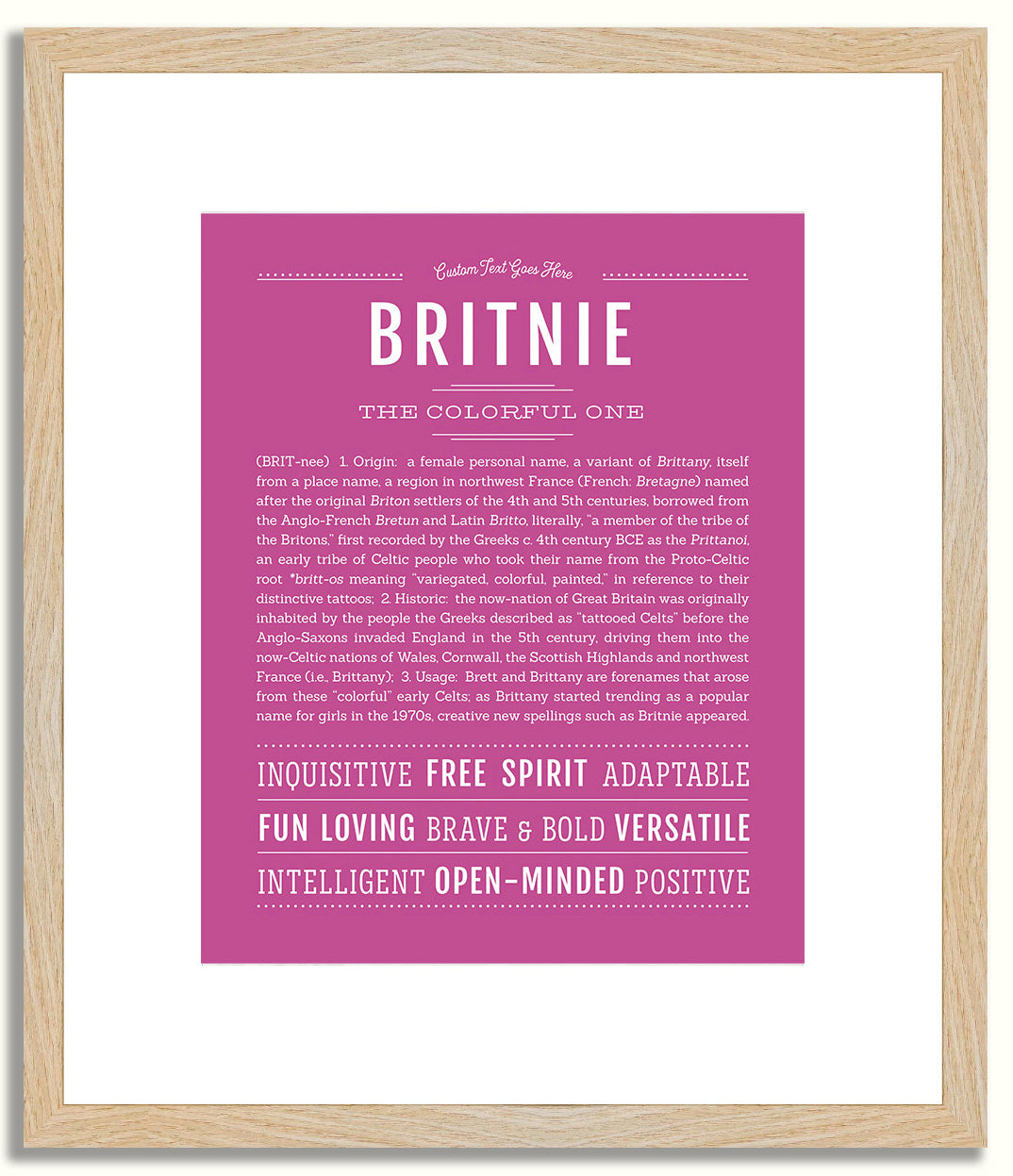 Britnie | Name Art Print