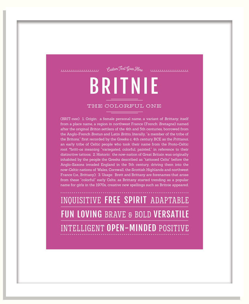 Britnie | Name Art Print