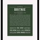 Britnie | Name Art Print