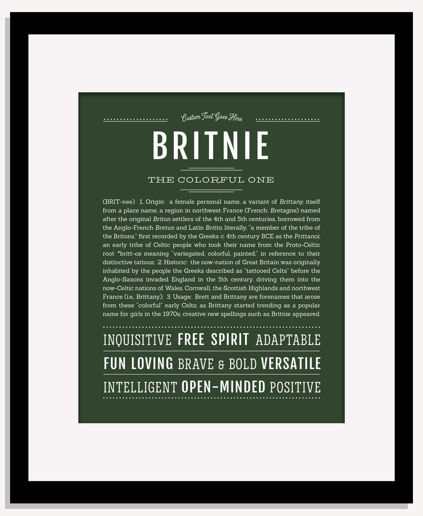 Britnie | Name Art Print