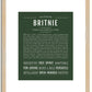 Britnie | Name Art Print