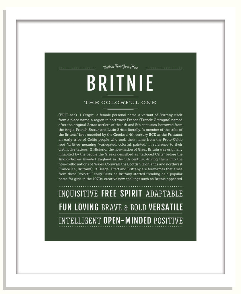 Britnie | Name Art Print