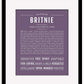Britnie | Name Art Print