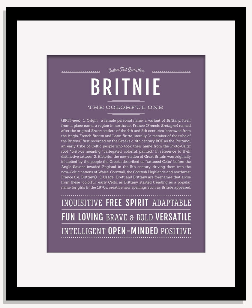Britnie | Name Art Print